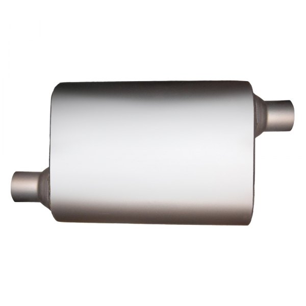 Jones Exhaust® - Flow Deflector Stainless Steel Oval Full Boar Performance Gray Exhaust Muffler