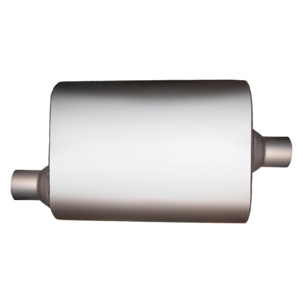 Jones Exhaust® - Flow Deflector Stainless Steel Oval Gray Exhaust Muffler