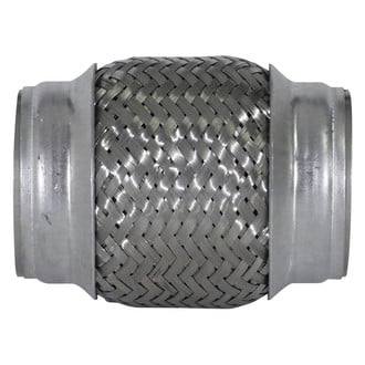 Jones Exhaust® - Aluminized Steel Flex Tube without Necks (2.25" Inlet, 4" Outlet, 4" Length)