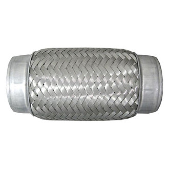 Jones Exhaust® - Aluminized Steel Flex Tube with Necks (2.25" Inlet, 6" Outlet, 10" Length)