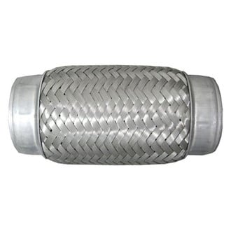 Jones Exhaust® - Stainless Steel Flex Tube without Necks (2.5" Inlet, 2.5" Outlet, 8" Length)