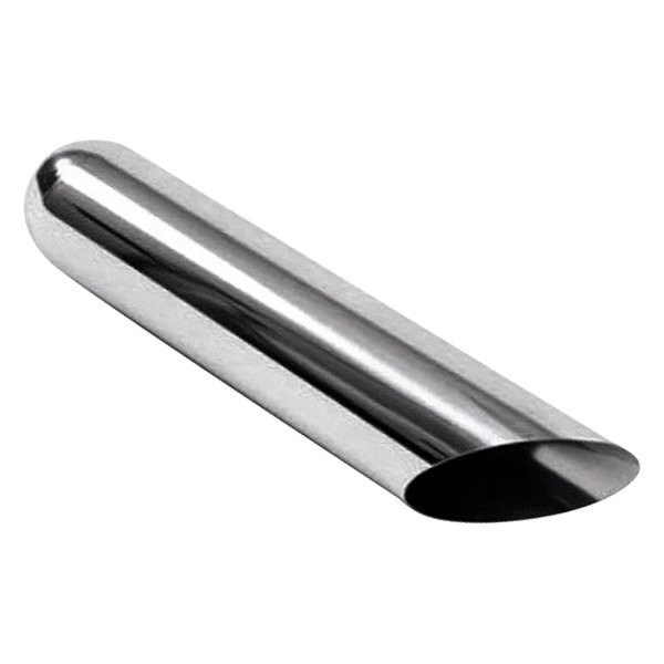 Jones Exhaust® - Midnight Pearl™ Stainless Steel Round Rolled Edge Angle Cut Black Chrome Exhaust Tip