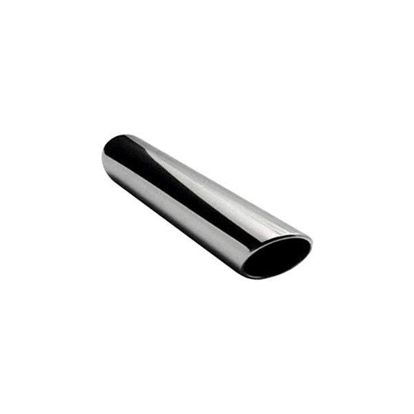 Jones Exhaust® - Silver Vein™ Stainless Steel Round Non-Rolled Edge Angle Cut Silver Vein Powder Coated Exhaust Tip