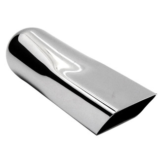 Jones Exhaust® - Stainless Steel Chevelle Style Oval Angle Cut Weld-On Chrome Exhaust Tip
