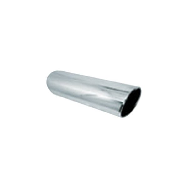 Jones Exhaust® - 304 SS Oval Rolled Edge Slant Cut Polished Exhaust Tip