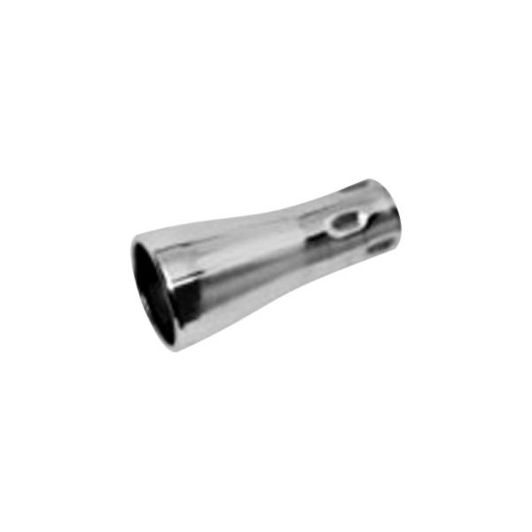 Jones Exhaust® - Stainless Steel Round Non-Rolled Edge Angle Cut Double-Wall Polished Exhaust Tip