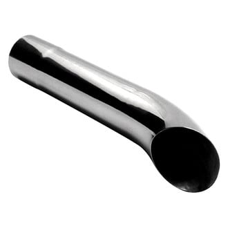 Jones Exhaust® JTD212 - Steel Turndown Weld-On Chrome Exhaust Tip (2.5" Inlet, 2.5" Outlet, 9" Length)