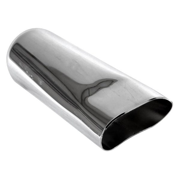 Jones Exhaust® - Stainless Steel Chevelle Style Oval Angle Cut Chrome Exhaust Tip