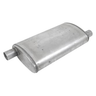 Jones Exhaust® - Super Duty Stainless Steel Round Full Boar Gray Exhaust Muffler