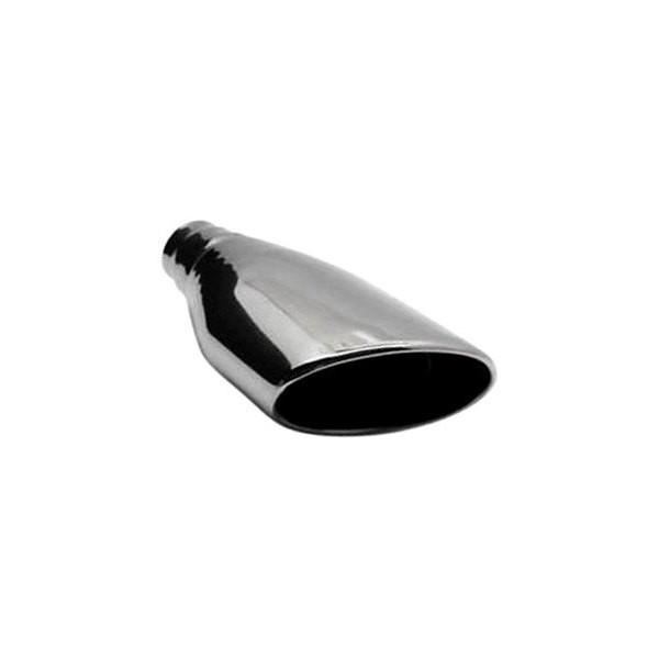 Jones Exhaust® - Passenger Side 304 SS Escalade Style Oval Rolled Edge Angle Cut Polished Exhaust Tip