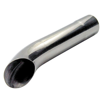 Jones Exhaust® PTD300SS - Stainless Steel Turndown Weld-On Polished Exhaust Tip (3" Inlet, 3" Outlet, 16" Length)