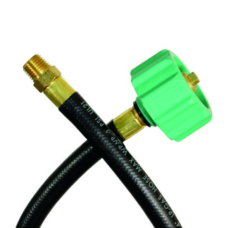 JR Products® - 15" Pigtail LP Gas Hose (ACME Nut to 1/4" Male Thread)