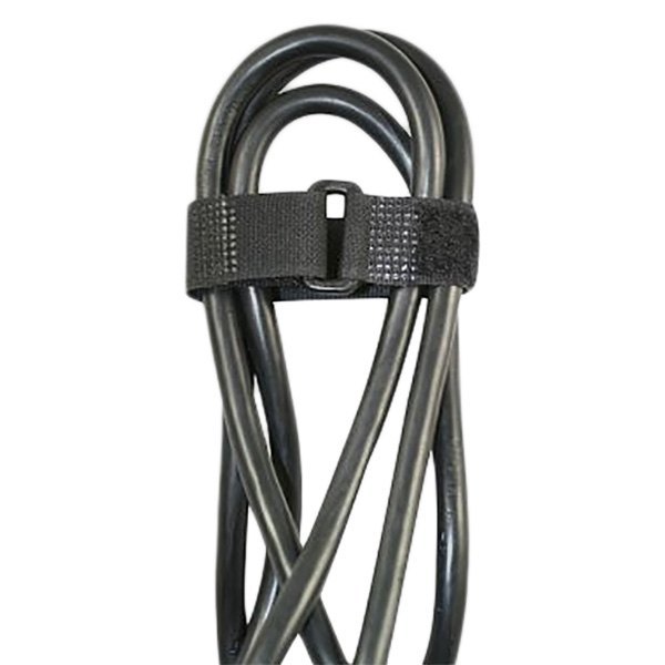 JT&T® - Black Hook and Loop Strip-Tie Fastener with Buckle with Buckle