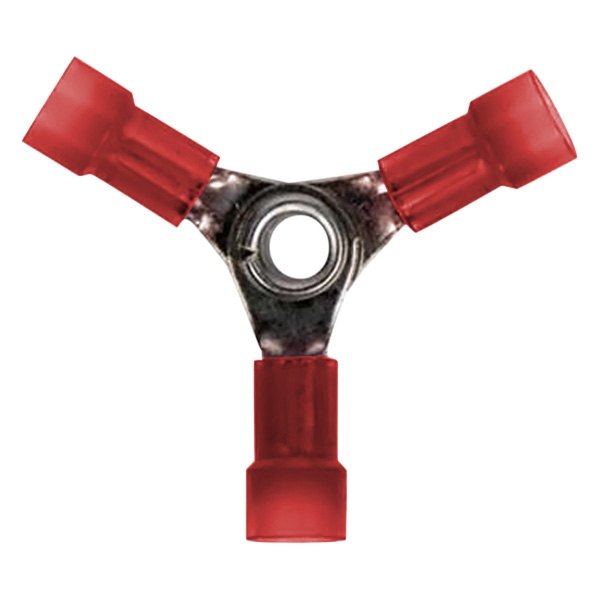JT&T® - 22/18 Gauge Nylon Insulated Red 3-Way Butt Connectors
