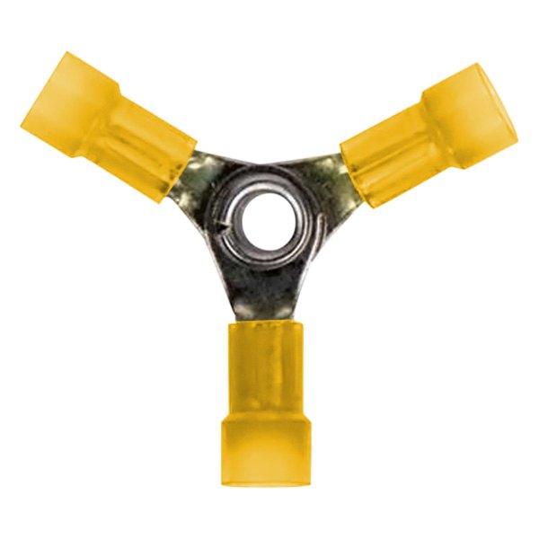 JT&T® - 12/10 Gauge Nylon Insulated Yellow 3-Way Butt Connectors