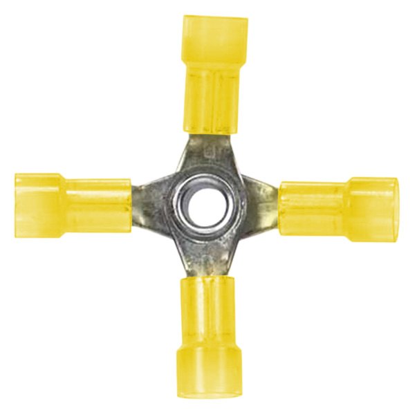 JT&T® - 12/10 Gauge Nylon Insulated Yellow 4-Way Butt Connectors