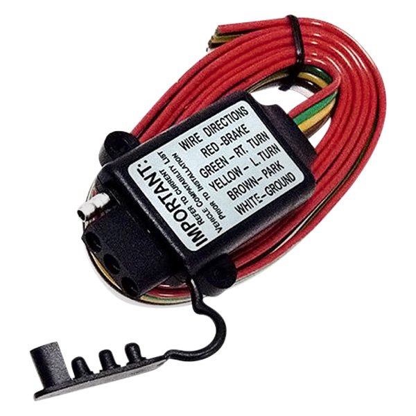 JT&T® - 5-Wire to 4-Pole Universal Utility and Tail Light Converter with Cap