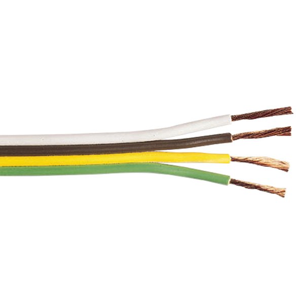 JT&T® 2522F - 25' 16 Gauge White/Brown/Yellow/Green 4-Way ...