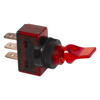 JT&T® - S.P.S.T. On/Off Duckbill Illuminated Toggle Red Switch