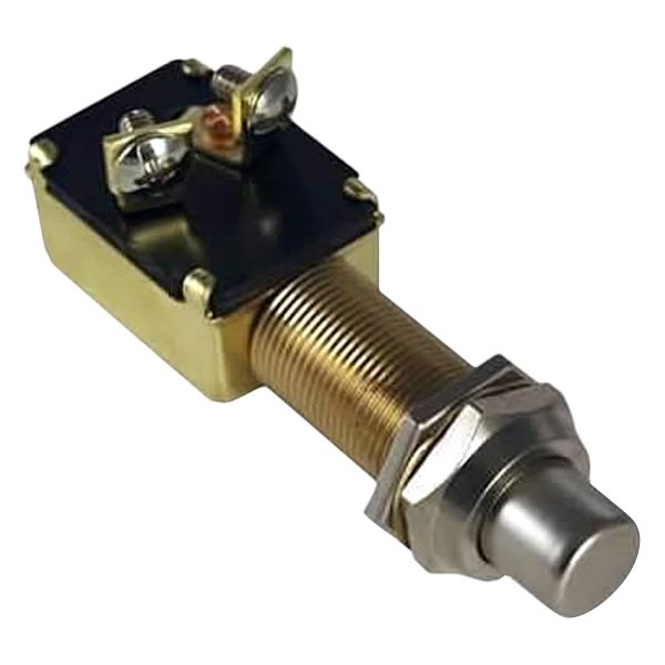 JT&T® - 10A/12V Momentary On All Brass with Nickel Plate Facing Starter Switch