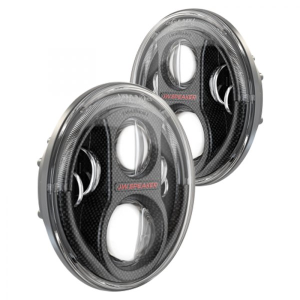 J.W. Speaker® - 8700 Evolution J2 7" Round Carbon Fiber Halo Projector LED Headlights