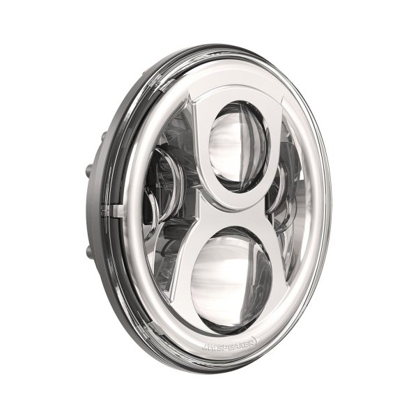 J.W. Speaker® - 8700 Evo 2 Dual Burn™ 7" Round Chrome Halo Projector LED Headlight