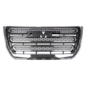 APS Premium Stainless Steel Silver Laser Cut Grille Compatible with 2010-2015 GMC Terrain with Logo Show Main Upper N19-S34764G 