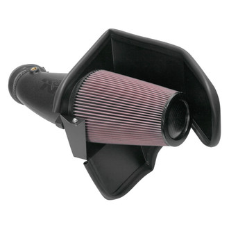 K&N® - 63 Series AirCharger® High-Density Polyethylene Black Air Intake System with Red Filter