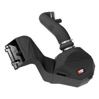 K&N® - 63 Series AirCharger® High-Density Polyethylene Black Cold Air Intake System with Red Filter