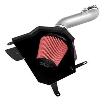 K&N® - 69 Series Typhoon Aluminum Gunmetal Grey Cold Air Intake System with Red Filter