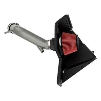 K&N® - 69 Series Typhoon Aluminum Gunmetal Grey Cold Air Intake System with Red Filter