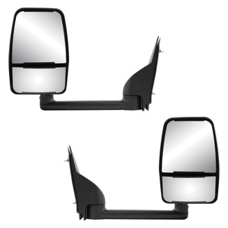 K Source® - Driver and Passenger Side Manual Towing Mirror Set (Non-Heated, Foldaway)