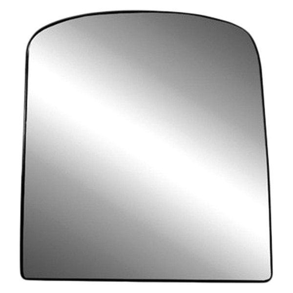 K Source® - Passenger Side Manual Towing Mirror Glass with Backing Plate
