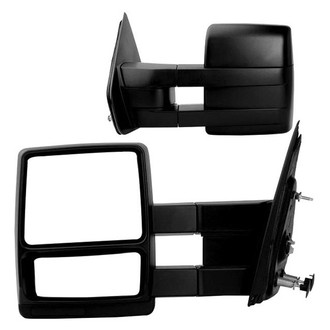 K Source® - Driver and Passenger Side Manual Towing Mirrors (Non-Heated, Foldaway)
