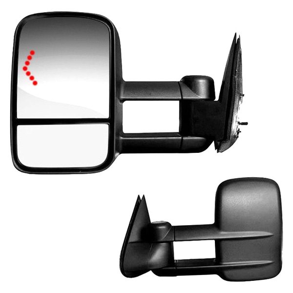 K Source® 62075 76g Driver And Passenger Side Manual Towing Mirrors Heated Foldaway 