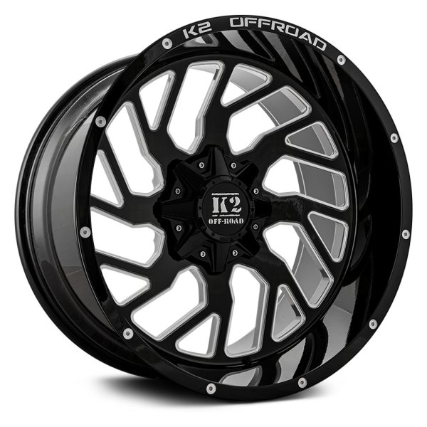 K2 OFFROAD® - K12 SHOCK WAVE Gloss Black with Milled Accents