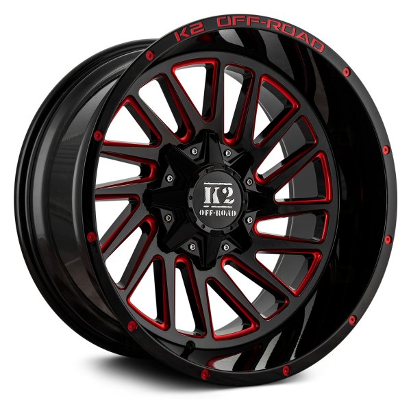 K2 OFFROAD® - K17 Gloss Black with Red Milled Accents