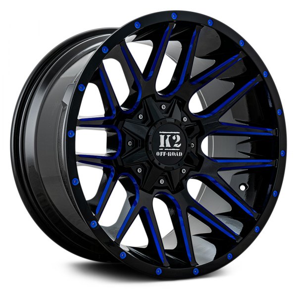 K2 OFFROAD® - K18 Gloss Black with Blue Milled Accents