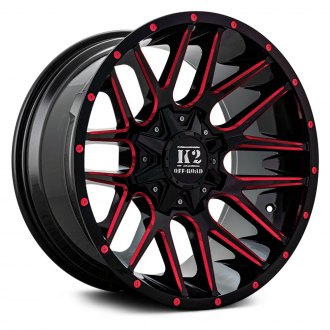K2 OFFROAD® - K18 VENOM Gloss Black with Red Milled Accents