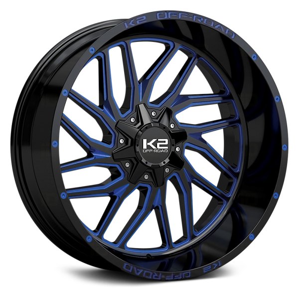 K2 OFFROAD® - K20 IRON Gloss Black with Blue Accents