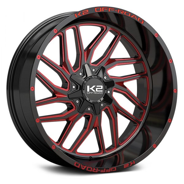 K2 OFFROAD® - K20 IRON Gloss Black with Red Accents