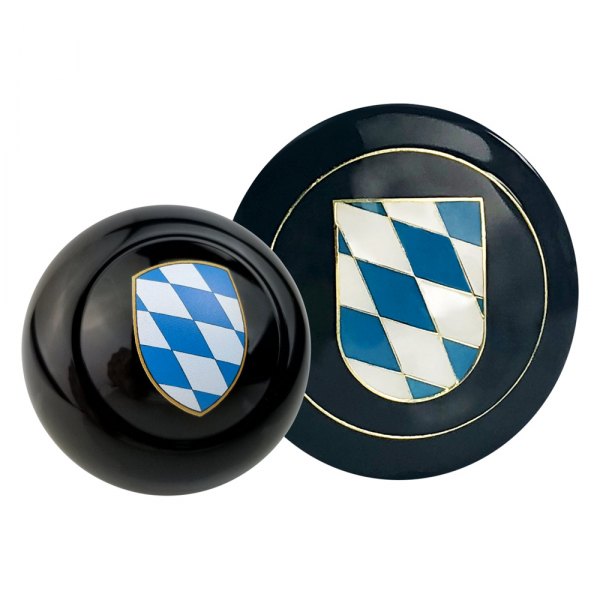 Kaferlab® - Coat of Arms Bavaria Black Poly Resin Shift Knob with Horn Button