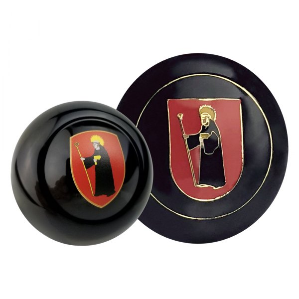 Kaferlab® - Coat of Arms Glarus Black Poly Resin Shift Knob with Horn Button