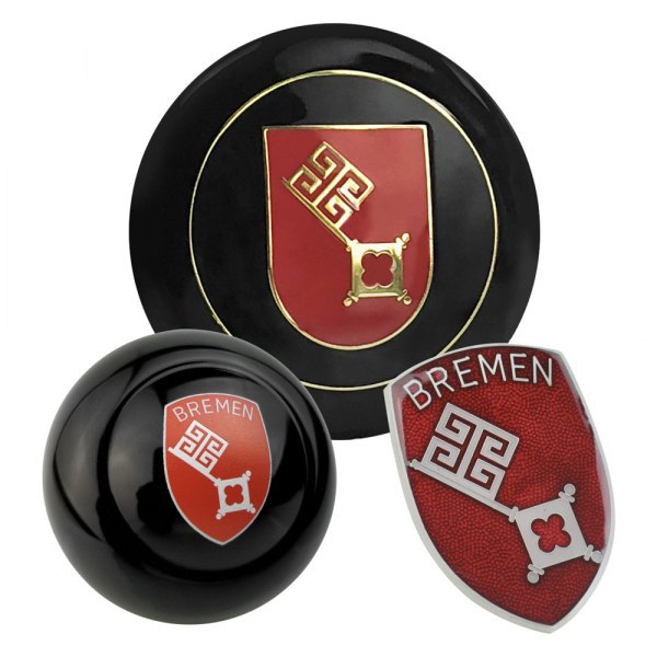 Kaferlab® - Bremen Black Poly Resin Shift Knob with Horn Button and Hood Crest