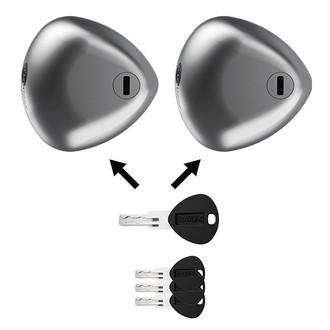 Kargo Master® - Blackstone Series Silver Slam Van Lock, 2 Pieces 4 Keys