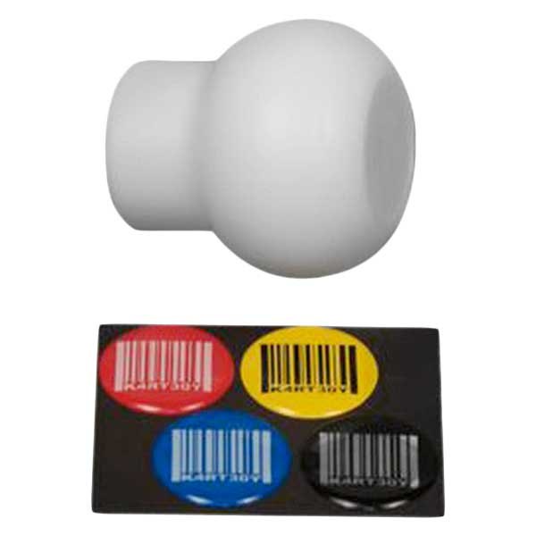 Kartboy® - Manual Knuckle Ball 6-Speed Pattern White Delrin Shift Knob