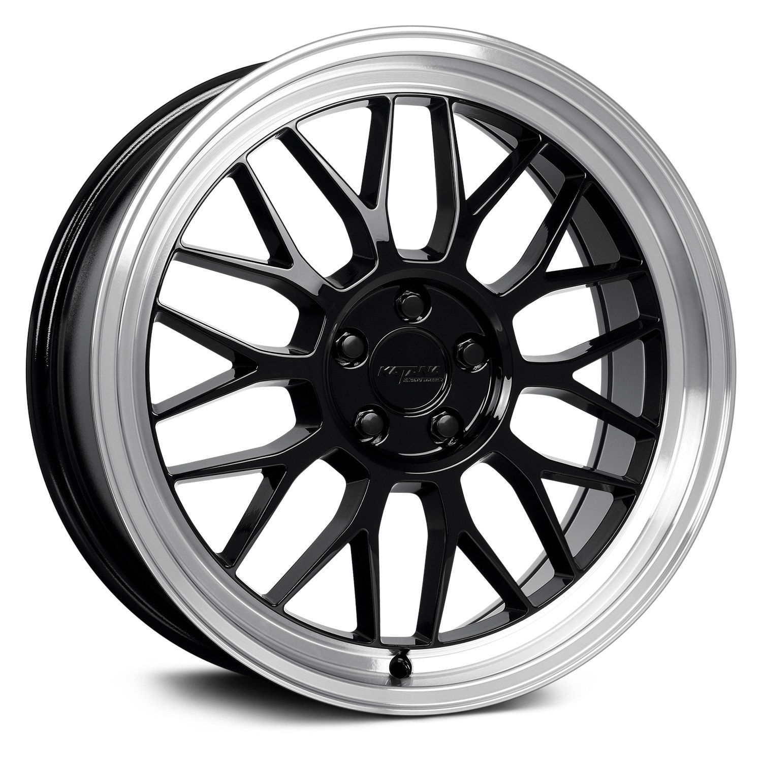 KATANA® KR06 Wheels - Gloss Black with Machined Lip Rims