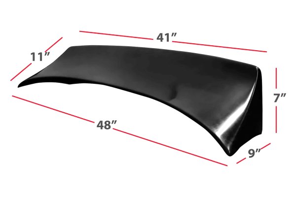 KBD® 37-6043 - Duck Tail Style Rear Lip Spoiler (Unpainted)
