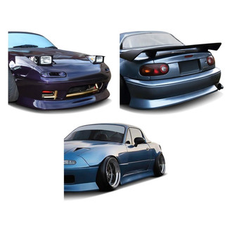 KBD® - 3-Pc Aero Craft Style Rear Bumper Kit
