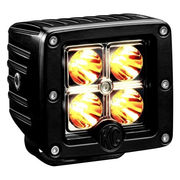 KC HiLiTES® - C-Series 3" 12W Cube Spot Beam Amber LED Light